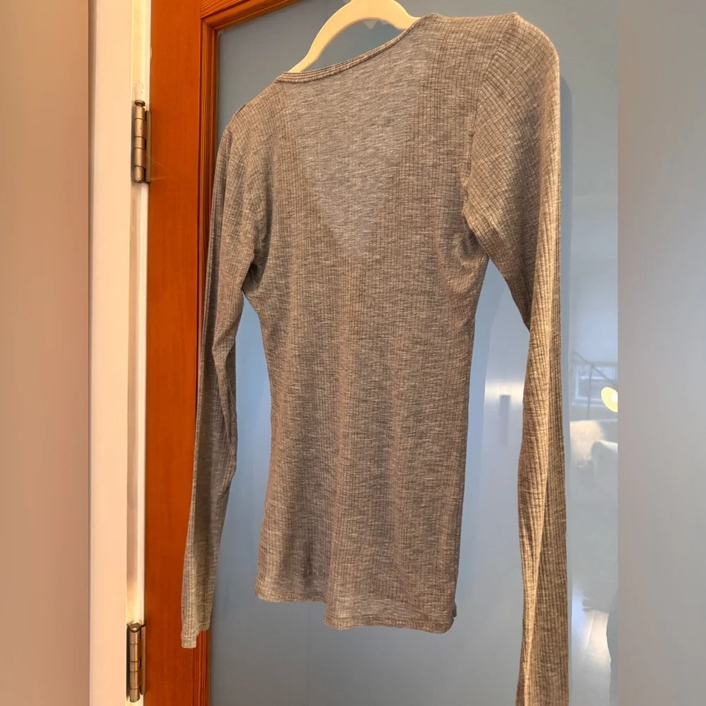Whipped Henley in Heather Gray - Picture 4 of 4